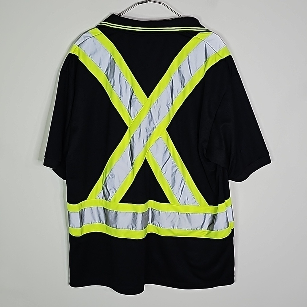 Pioneer XL black reflective class 1 level 2 storm master traffic short sleeve - Picture 5 of 7